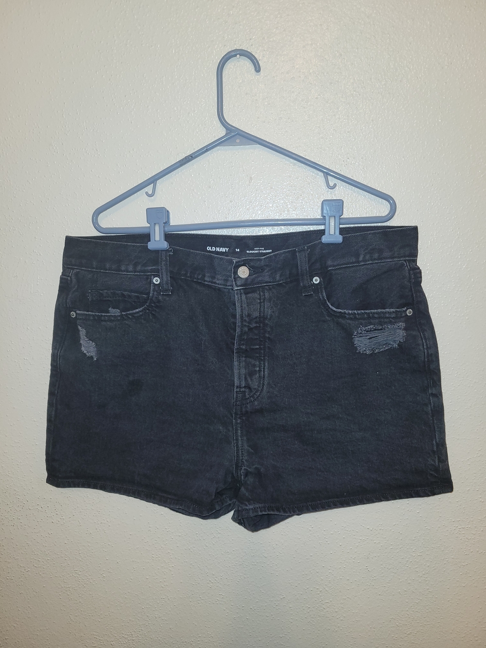 Old Navy High - High Rise Slouchy Straight Womans Shorts 14